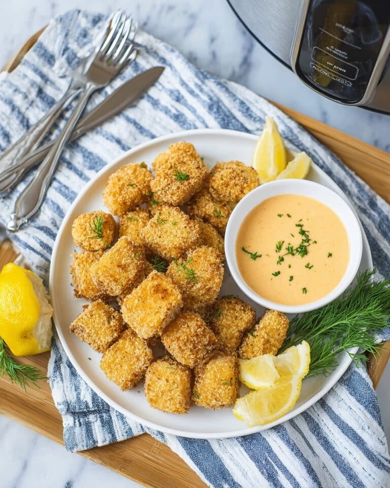 Air Fryer Salmon Nuggets with Spicy Mayo Dipping Sauce Recipe
