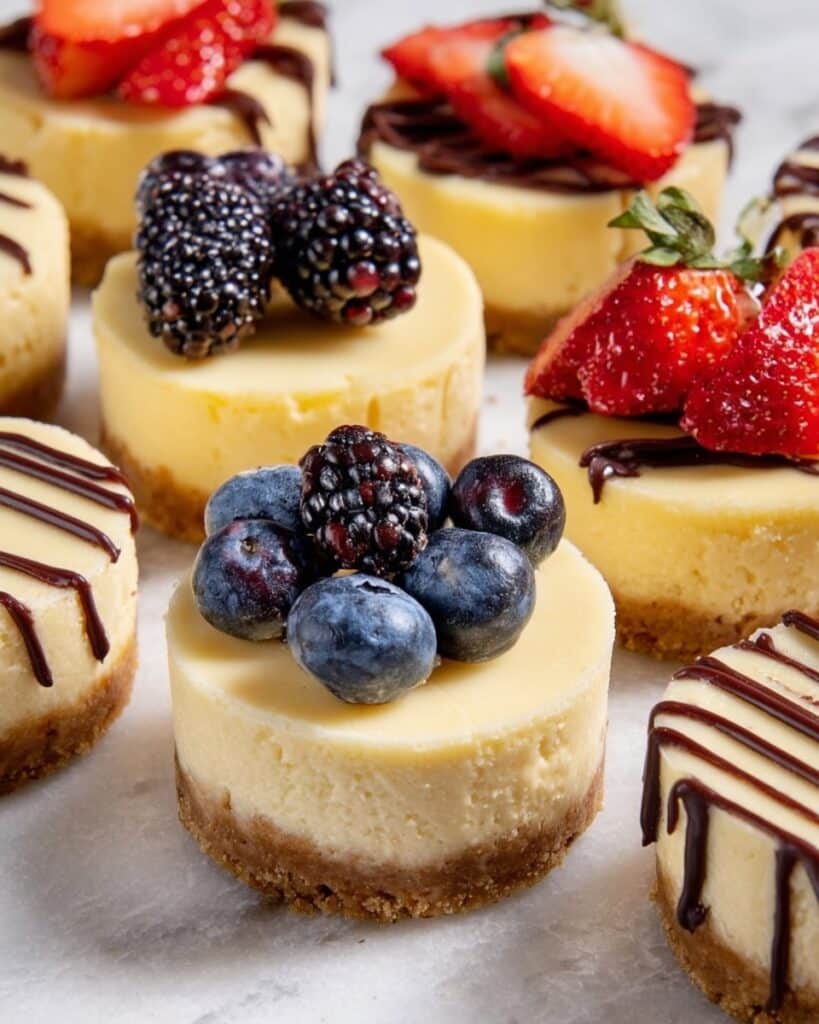 Mini Cheesecakes with Berries and Lemon Recipe
